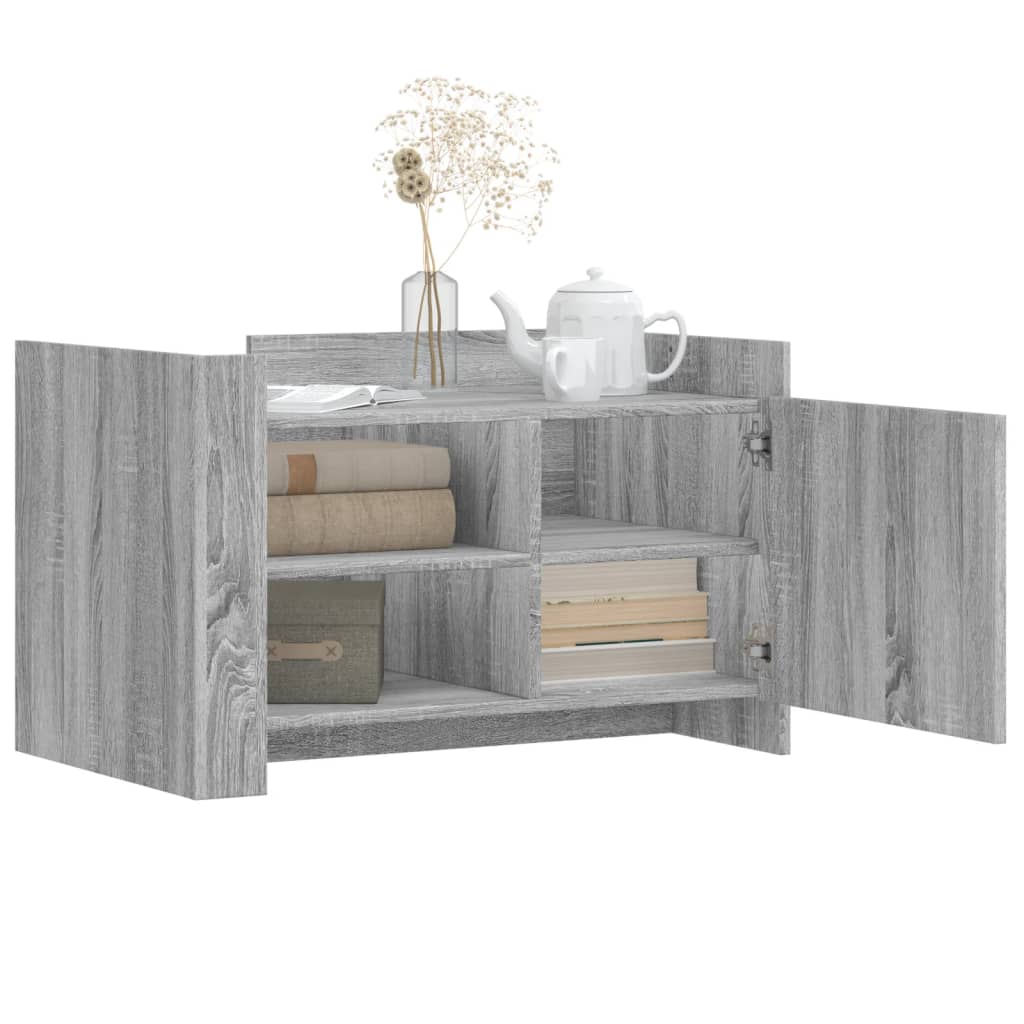 Table basse sonoma gris 80x50x50 cm Bois d’ingénierie - Tables basses
