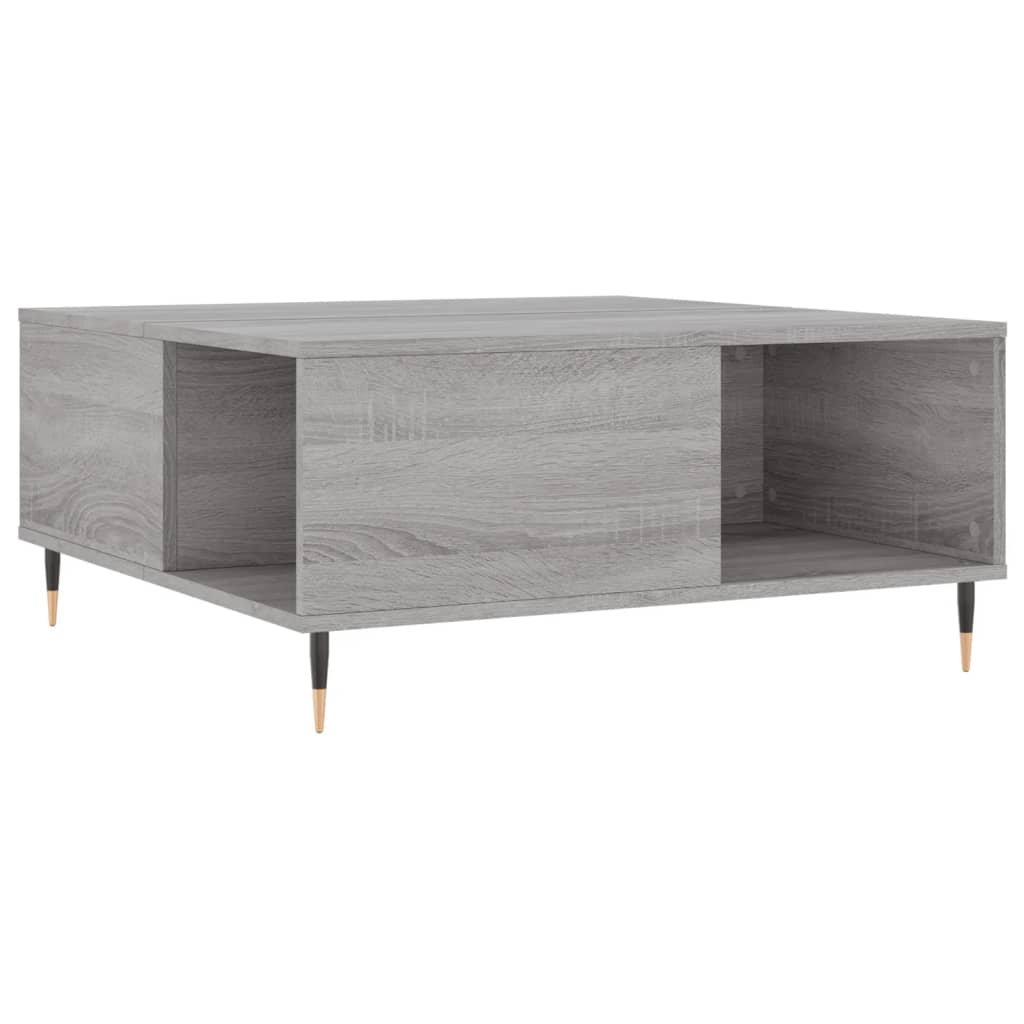 Table basse sonoma gris 80x80x36,5 cm bois d’ingénierie - Tables basses