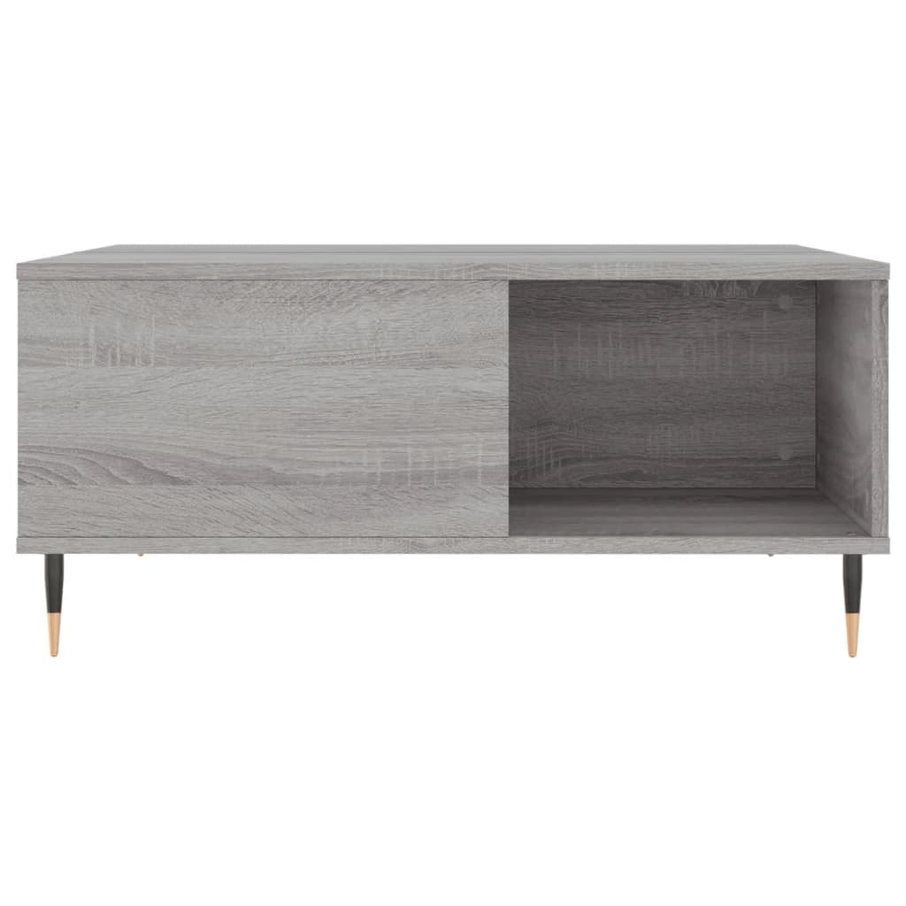 Table basse sonoma gris 80x80x36,5 cm bois d’ingénierie - Tables basses