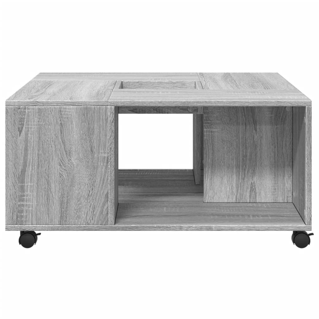 Table basse sonoma gris 80x80x40 cm bois d’ingénierie - Tables basses