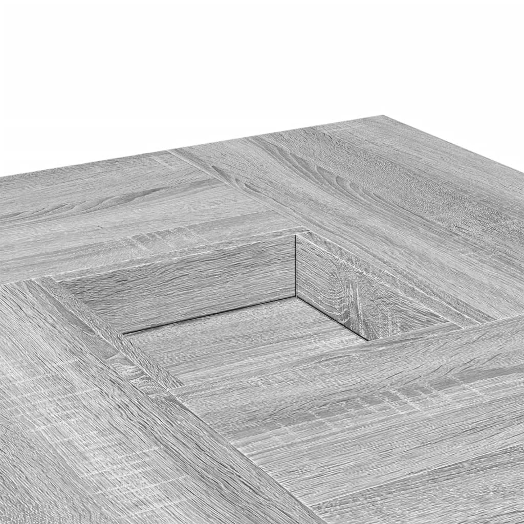 Table basse sonoma gris 80x80x40 cm bois d’ingénierie - Tables basses