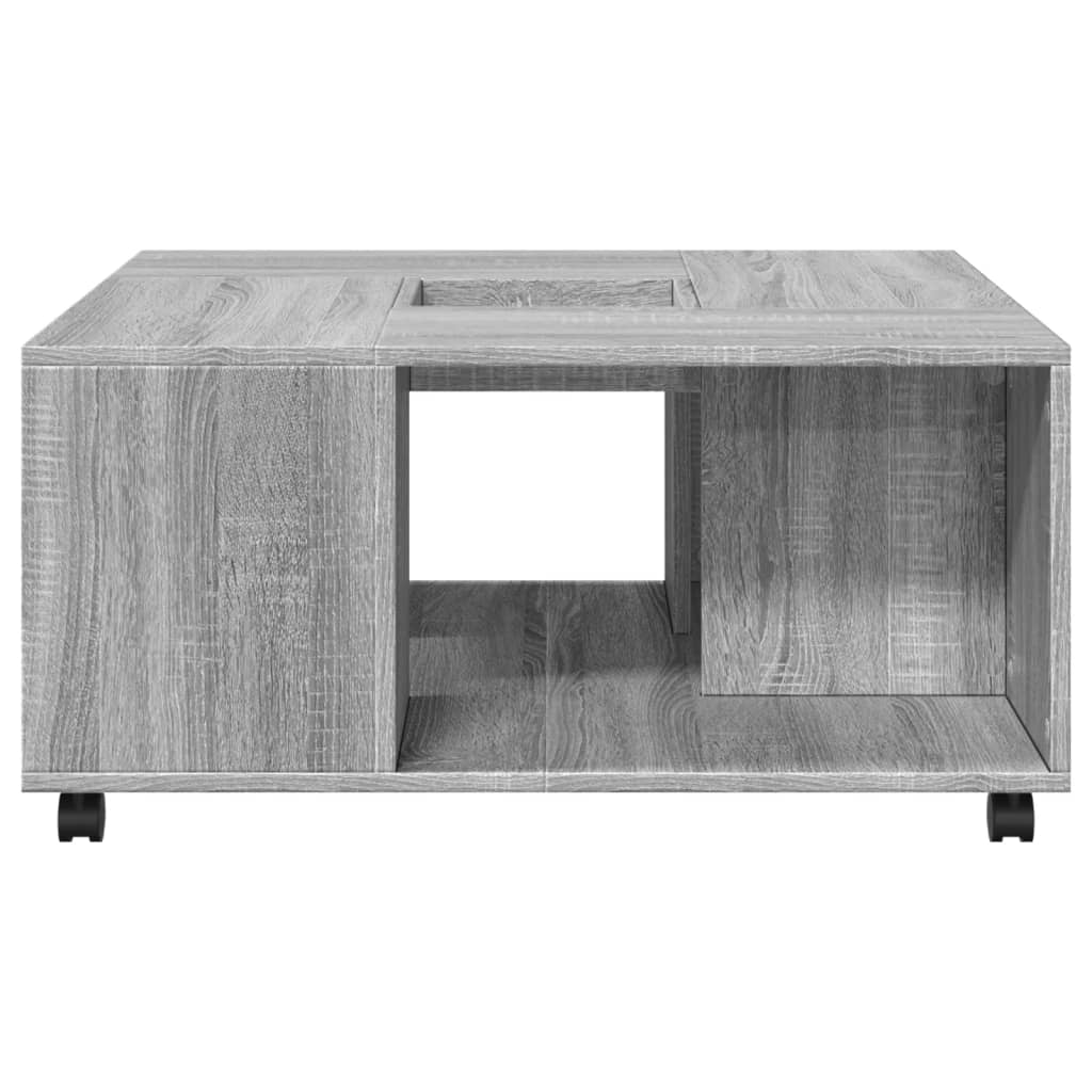 Table basse sonoma gris 80x80x40 cm bois d’ingénierie - Tables basses