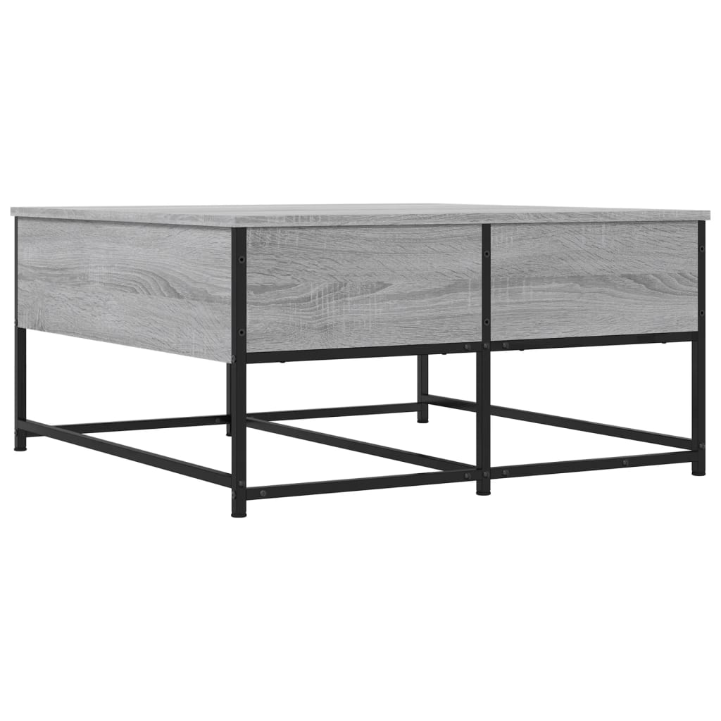 Table basse sonoma gris 80x80x40 cm bois d’ingénierie - Tables basses