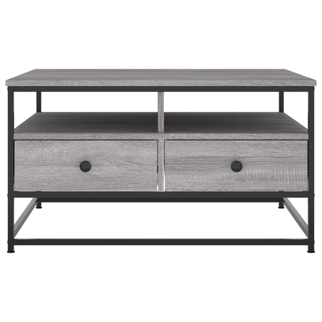 Table basse sonoma gris 80x80x45 cm bois d’ingénierie - Tables basses