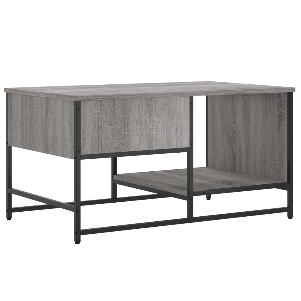Table basse sonoma gris 85,5x51x45 cm bois d’ingénierie - Tables basses