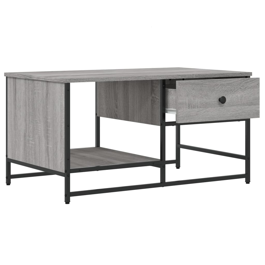 Table basse sonoma gris 85,5x51x45 cm bois d’ingénierie - Tables basses