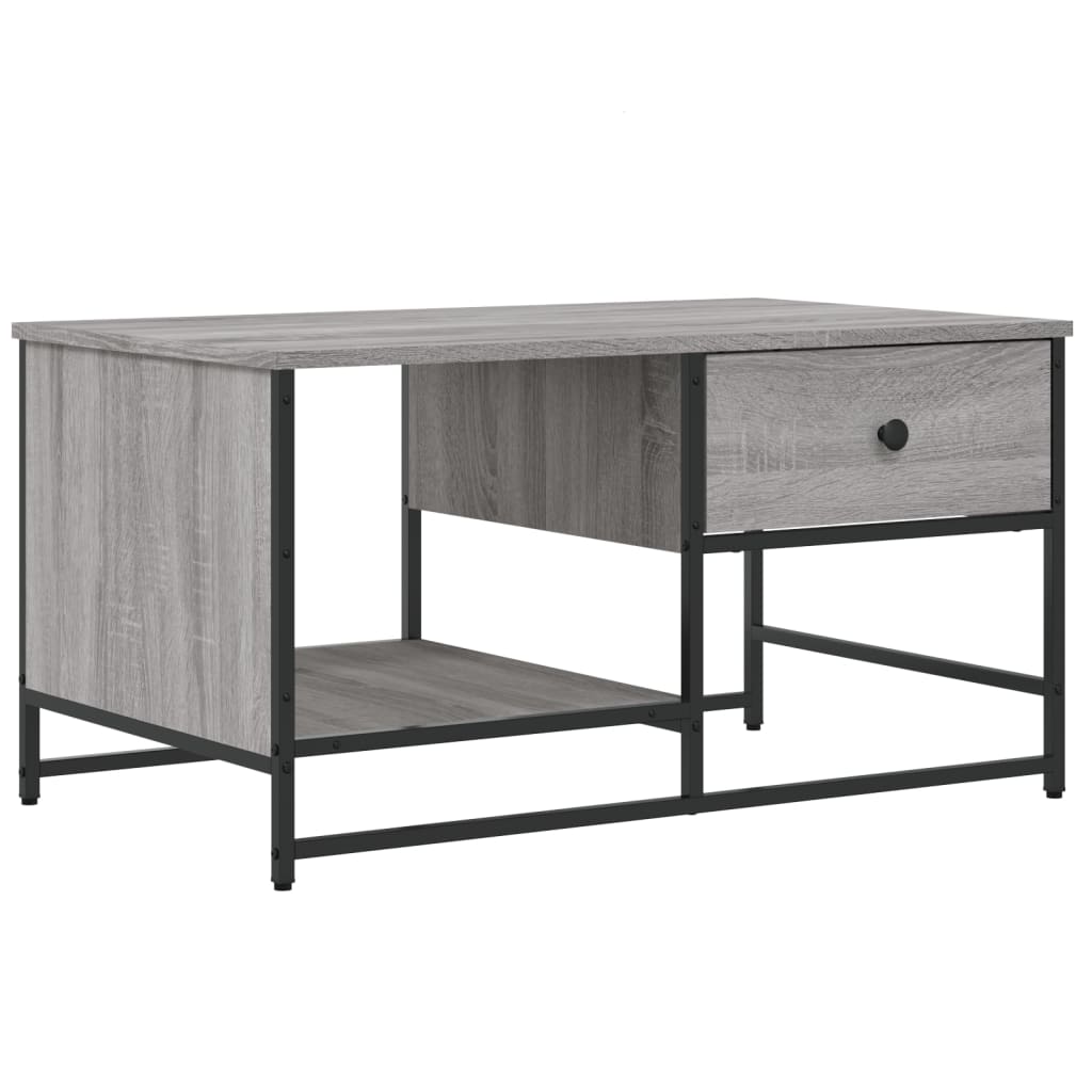 Table basse sonoma gris 85,5x51x45 cm bois d’ingénierie - Tables basses