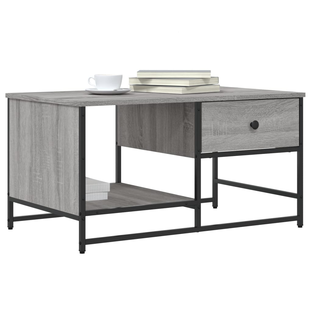 Table basse sonoma gris 85,5x51x45 cm bois d’ingénierie - Tables basses