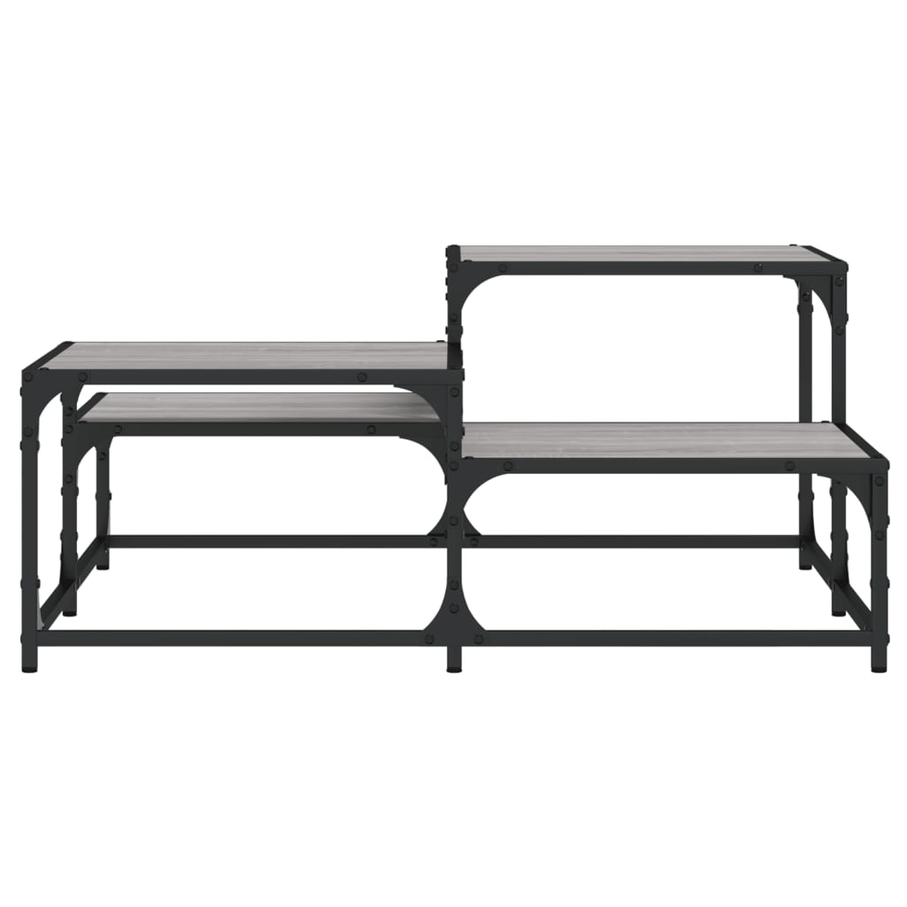Table basse sonoma gris 87,5x87,5x40 cm bois d’ingénierie - Tables basses