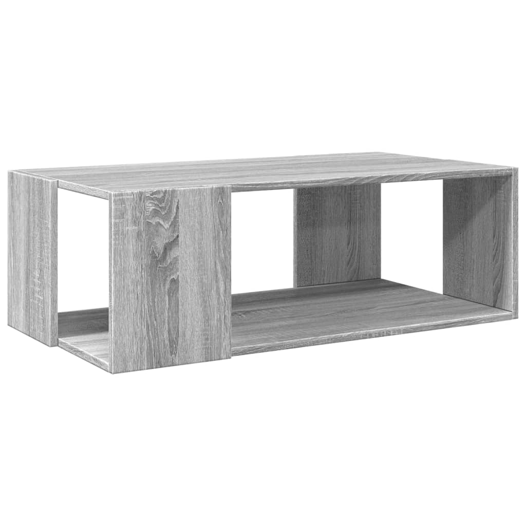 Table basse sonoma gris 89,5x48x30 cm bois d’ingénierie - Tables basses