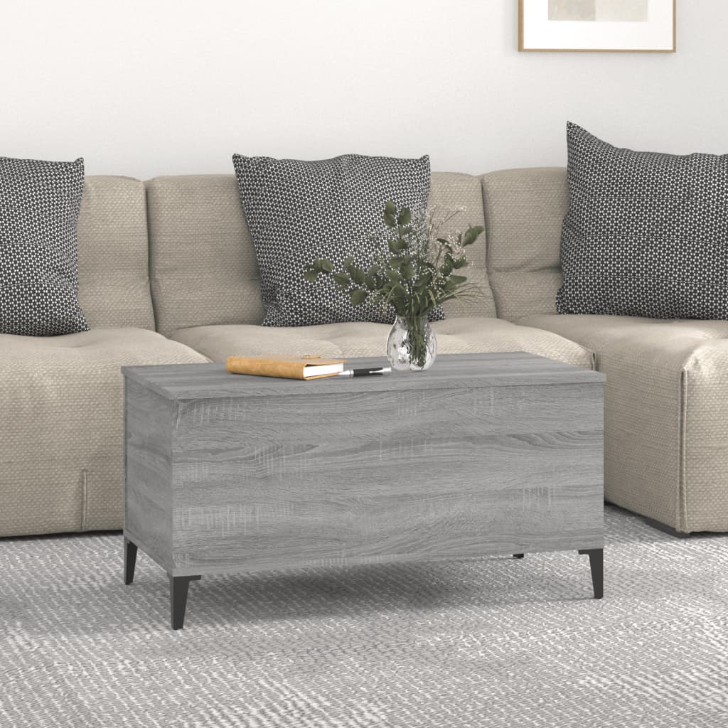 Table basse Sonoma gris 90x44,5x45 cm Bois d’ingénierie - Tables basses