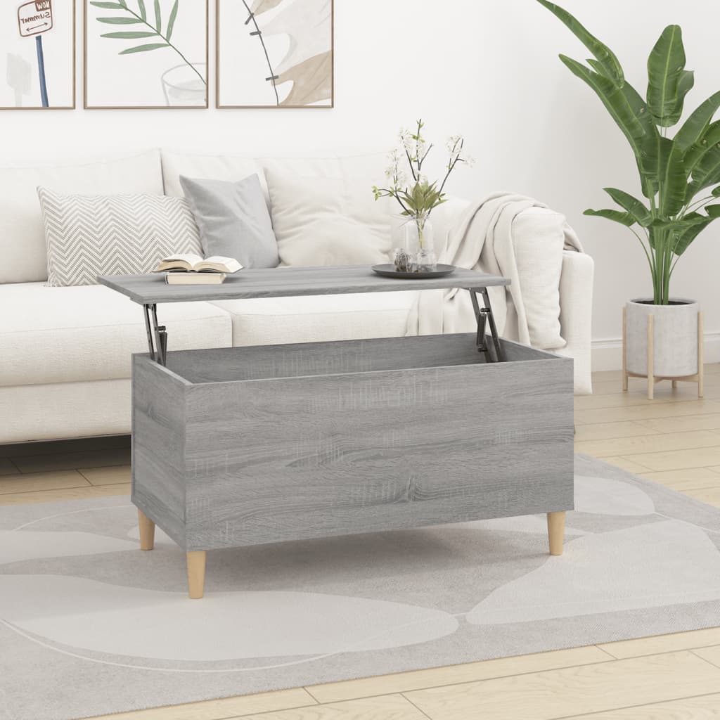 Table basse Sonoma gris 90x44,5x45 cm Bois d’ingénierie - Tables basses