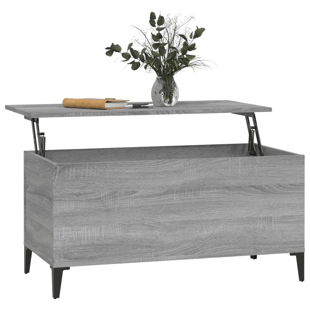 Table basse Sonoma gris 90x44,5x45 cm Bois d’ingénierie - Tables basses