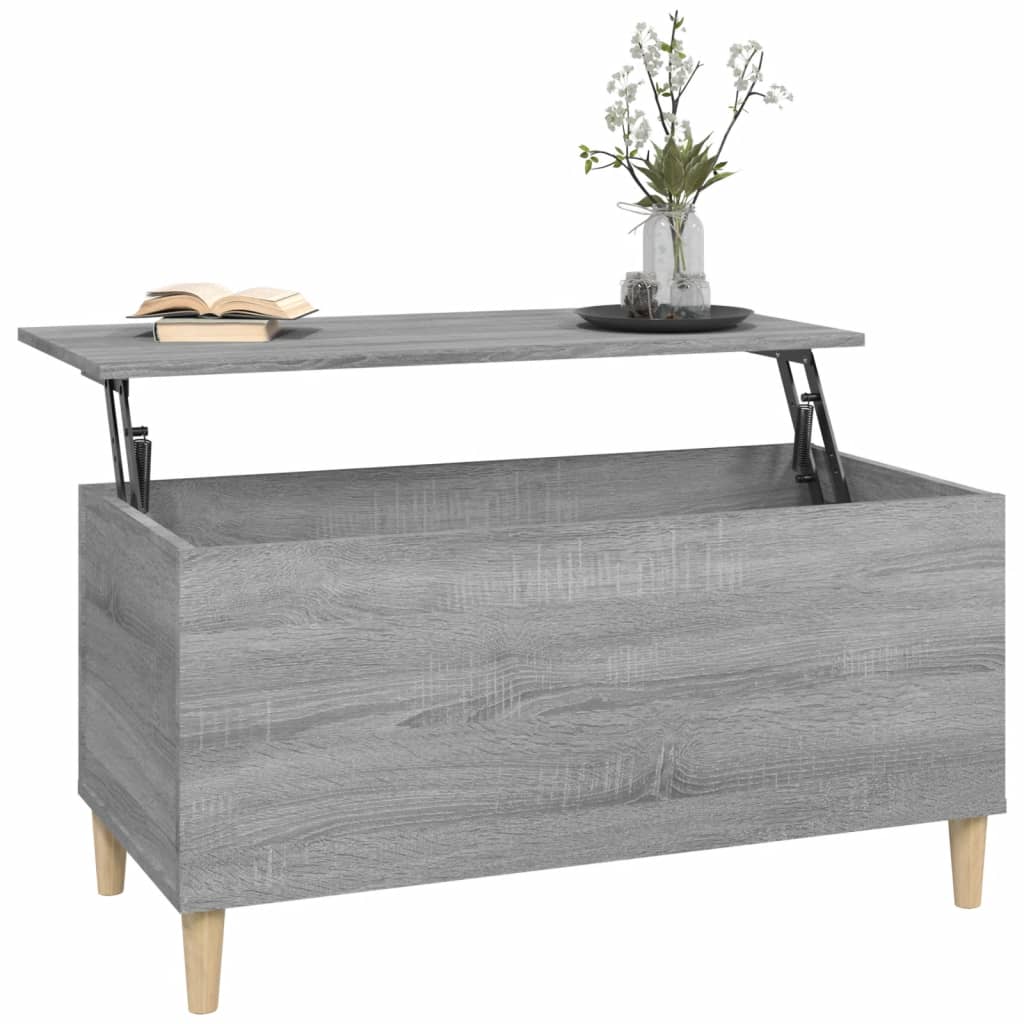 Table basse Sonoma gris 90x44,5x45 cm Bois d’ingénierie - Tables basses