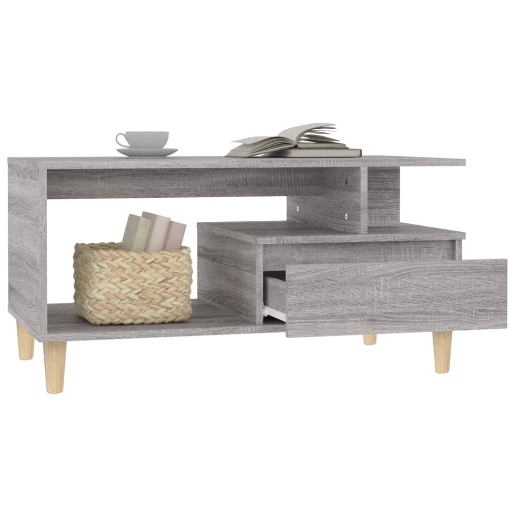Table basse Sonoma gris 90x49x45 cm Bois d’ingénierie - Tables basses