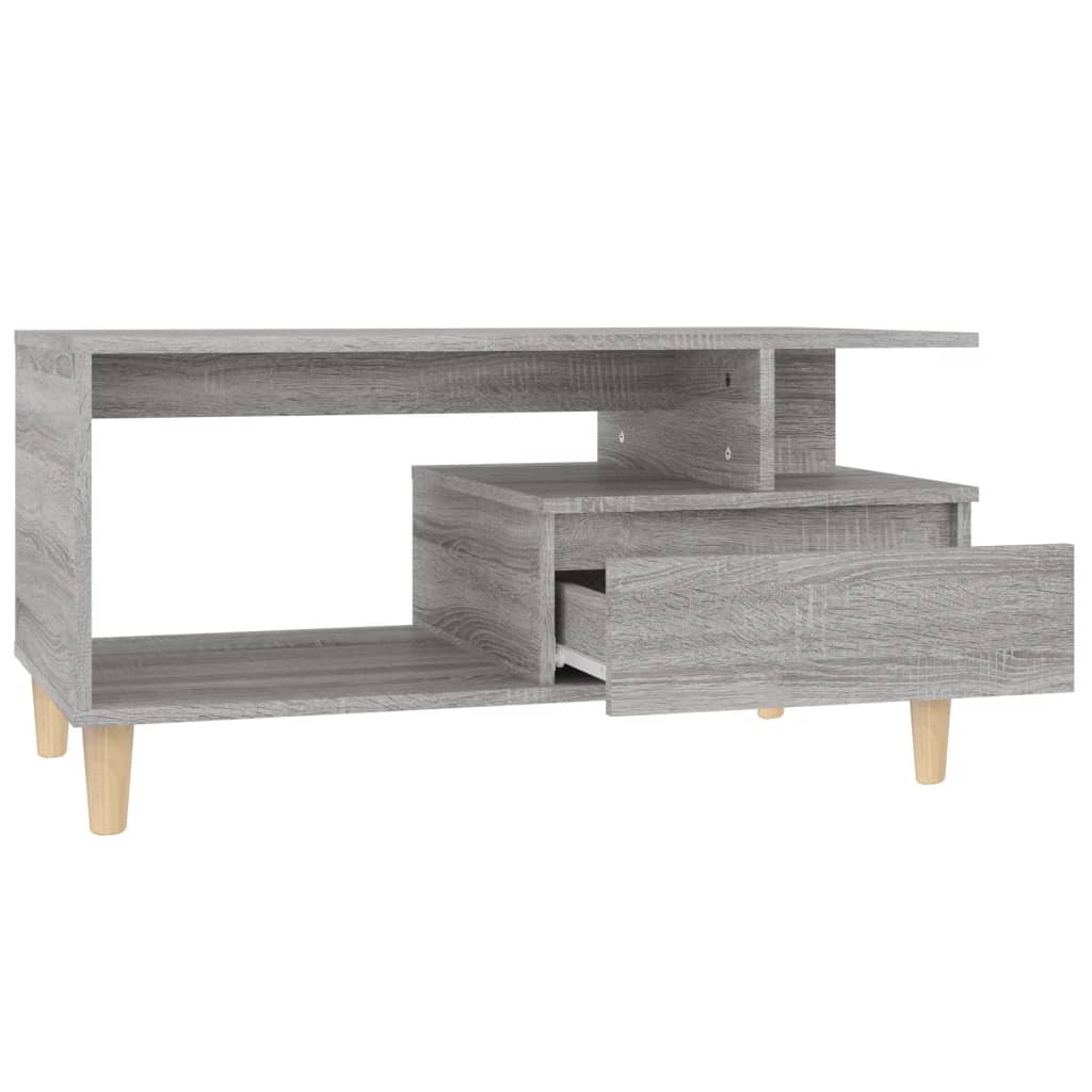 Table basse Sonoma gris 90x49x45 cm Bois d’ingénierie - Tables basses