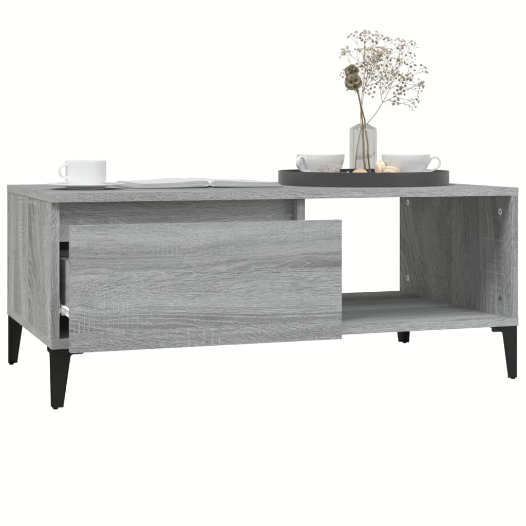 Table basse Sonoma gris 90x50x36,5 cm Bois d’ingénierie - Tables basses