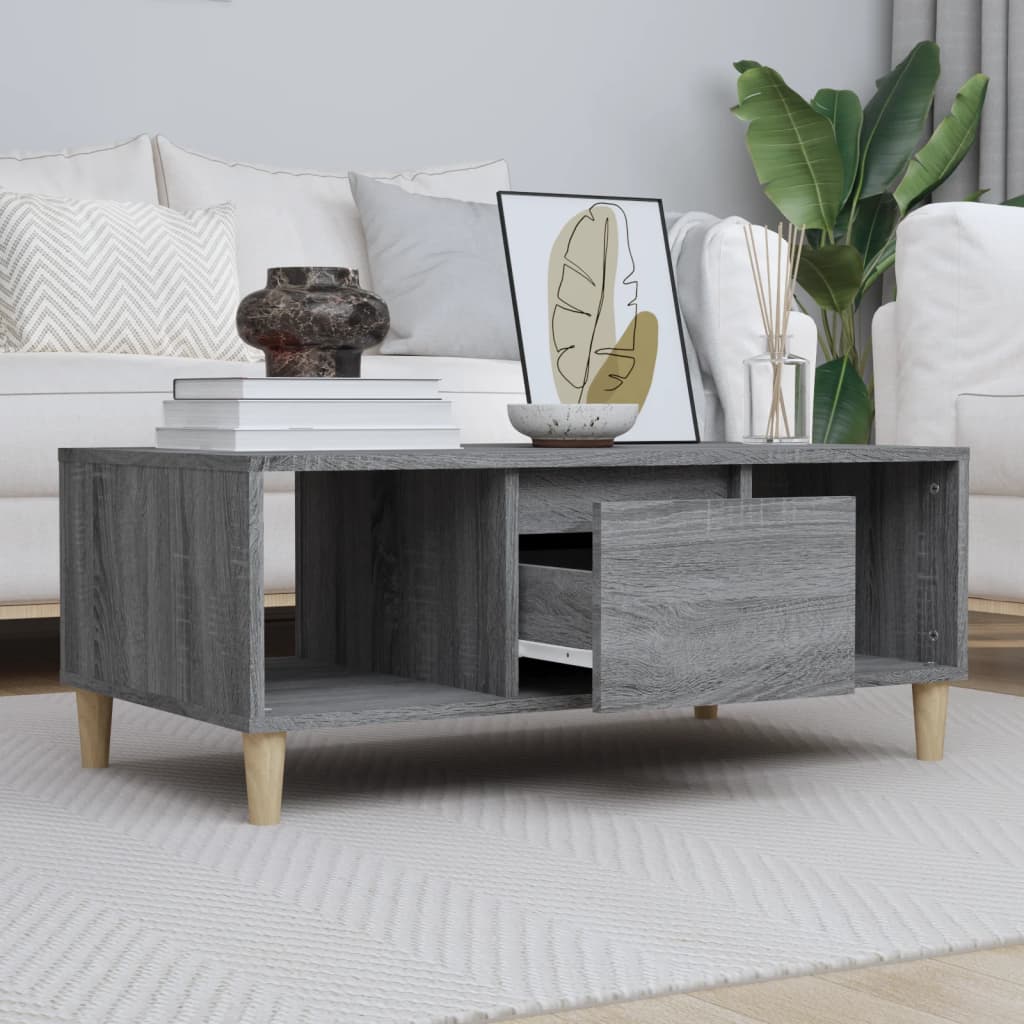 Table basse Sonoma gris 90x50x36,5 cm Bois d’ingénierie - Tables basses