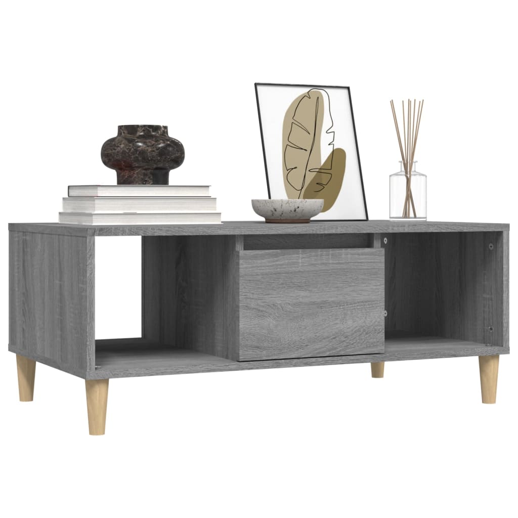 Table basse Sonoma gris 90x50x36,5 cm Bois d’ingénierie - Tables basses