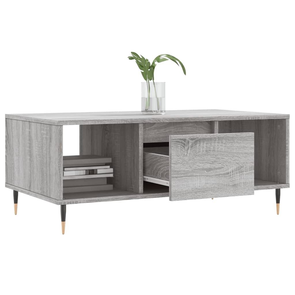 Table basse Sonoma gris 90x50x36,5 cm Bois d’ingénierie - Tables basses