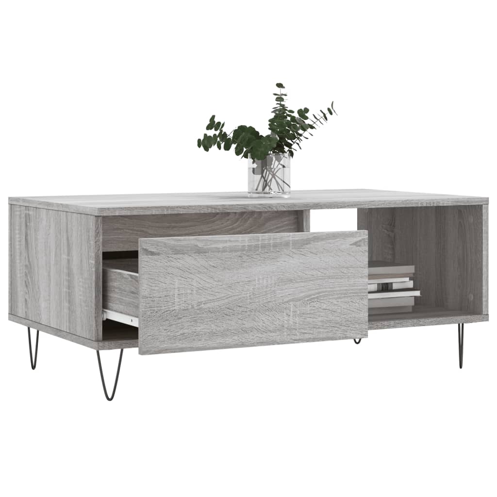 Table basse Sonoma gris 90x50x36,5 cm Bois d’ingénierie - Tables basses