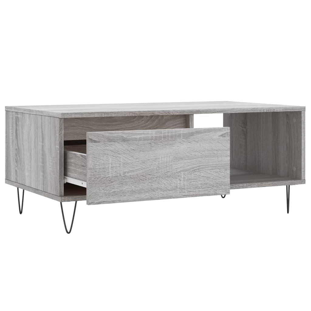 Table basse Sonoma gris 90x50x36,5 cm Bois d’ingénierie - Tables basses