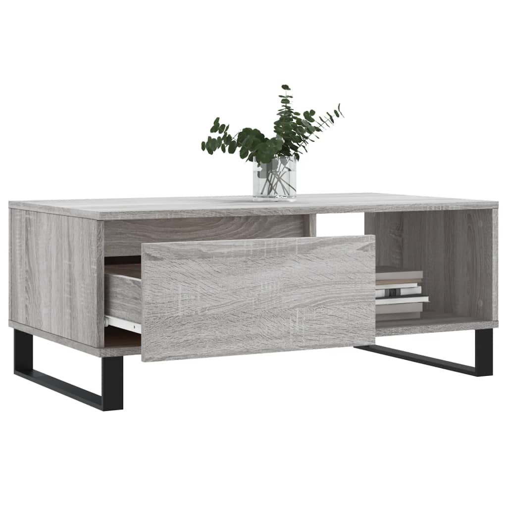 Table basse Sonoma gris 90x50x36,5 cm Bois d’ingénierie - Tables basses