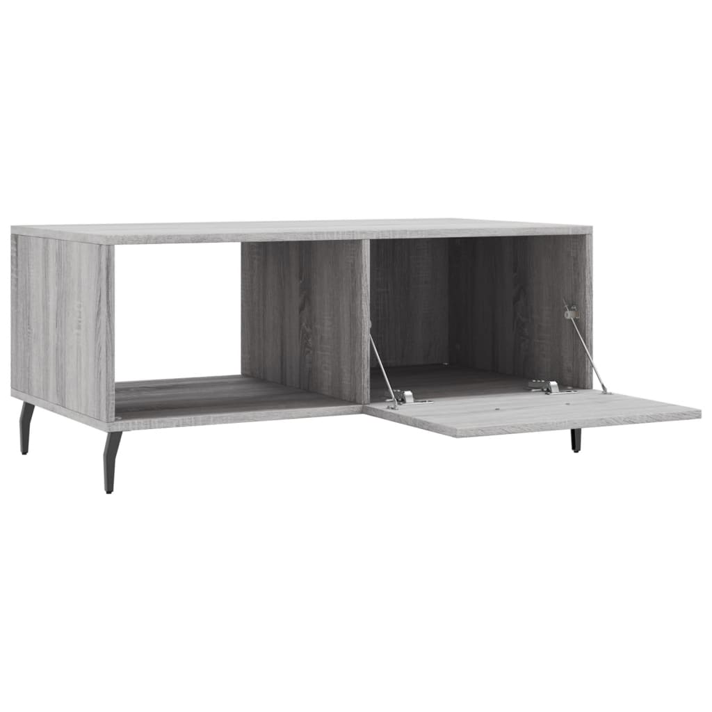 Table basse sonoma gris 90x50x40 cm bois d’ingénierie - Tables basses