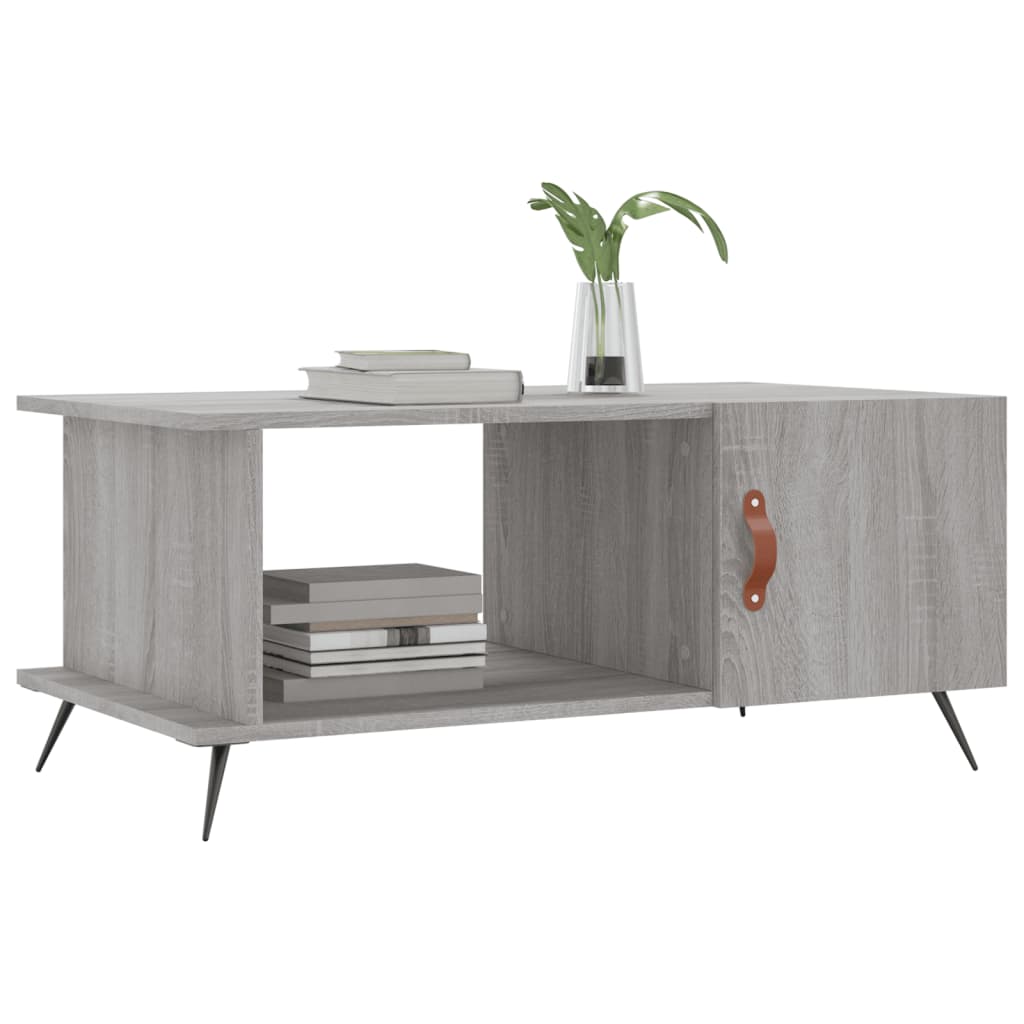 Table basse sonoma gris 90x50x40 cm bois d’ingénierie - Tables basses