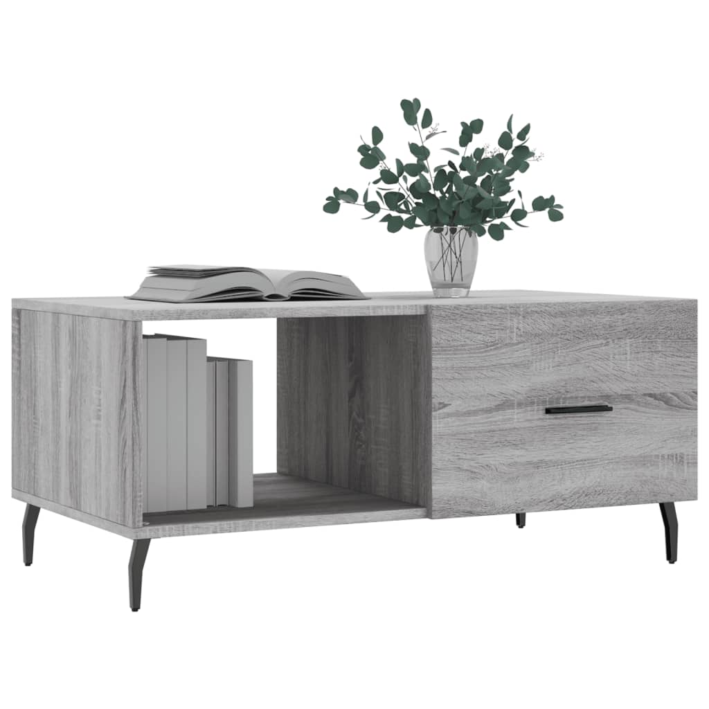 Table basse sonoma gris 90x50x40 cm bois d’ingénierie - Tables basses