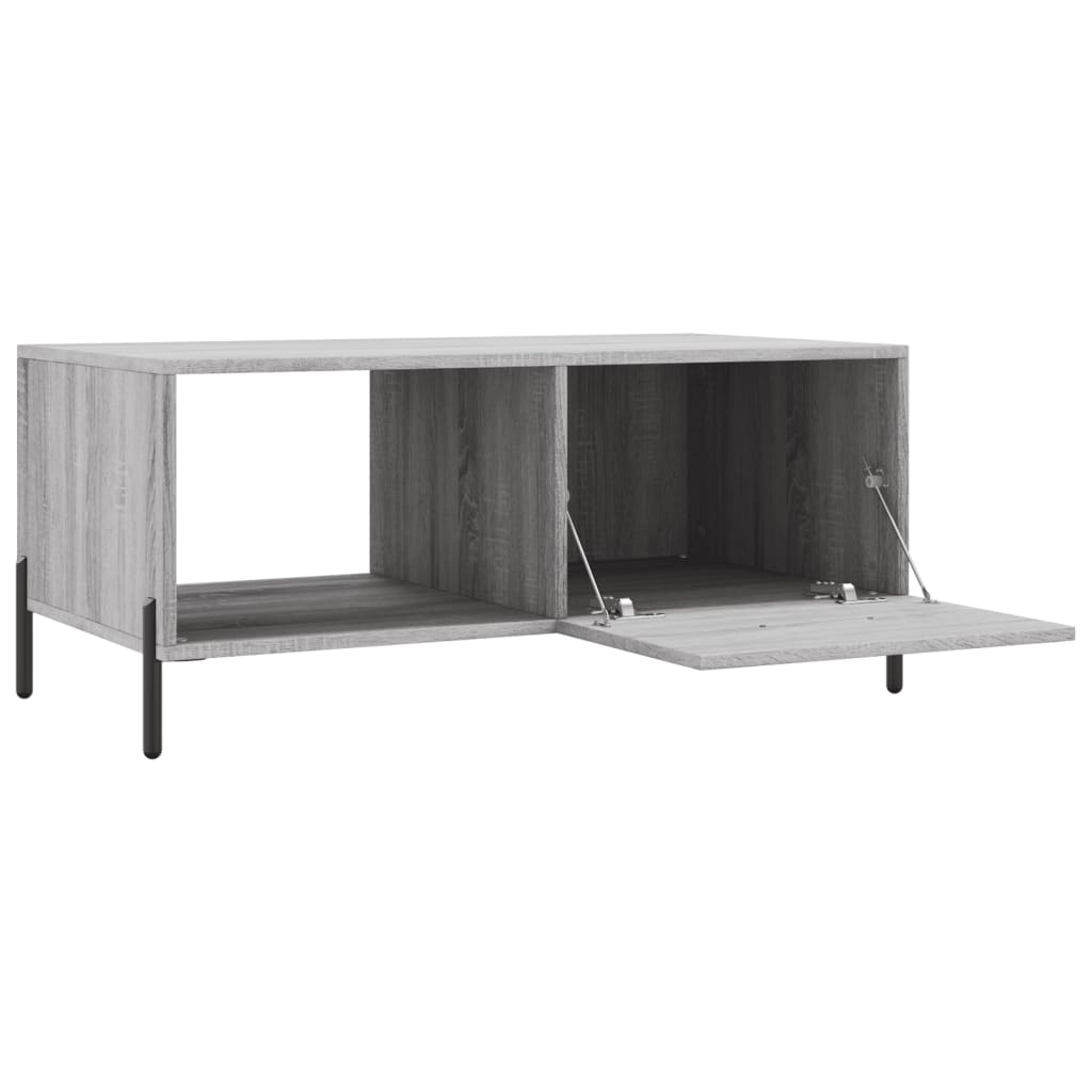 Table basse sonoma gris 90x50x40 cm bois d’ingénierie - Tables basses