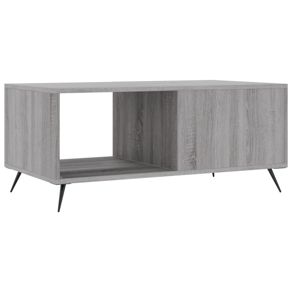 Table basse sonoma gris 90x50x40 cm bois d’ingénierie - Tables basses