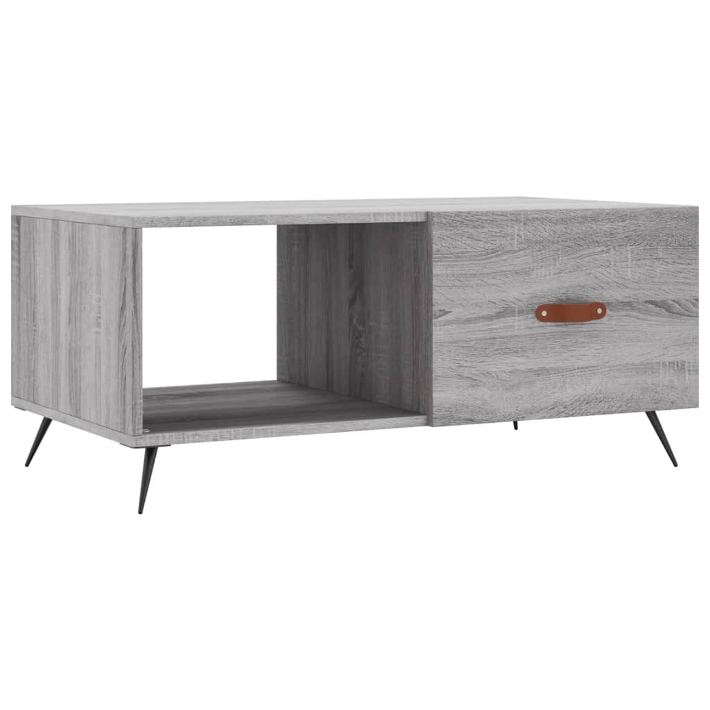 Table basse sonoma gris 90x50x40 cm bois d’ingénierie - Tables basses