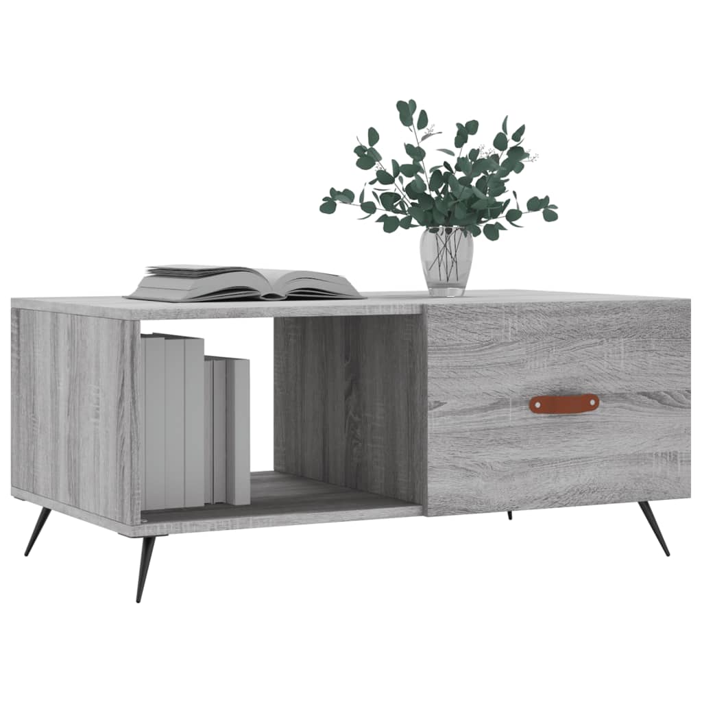 Table basse sonoma gris 90x50x40 cm bois d’ingénierie - Tables basses