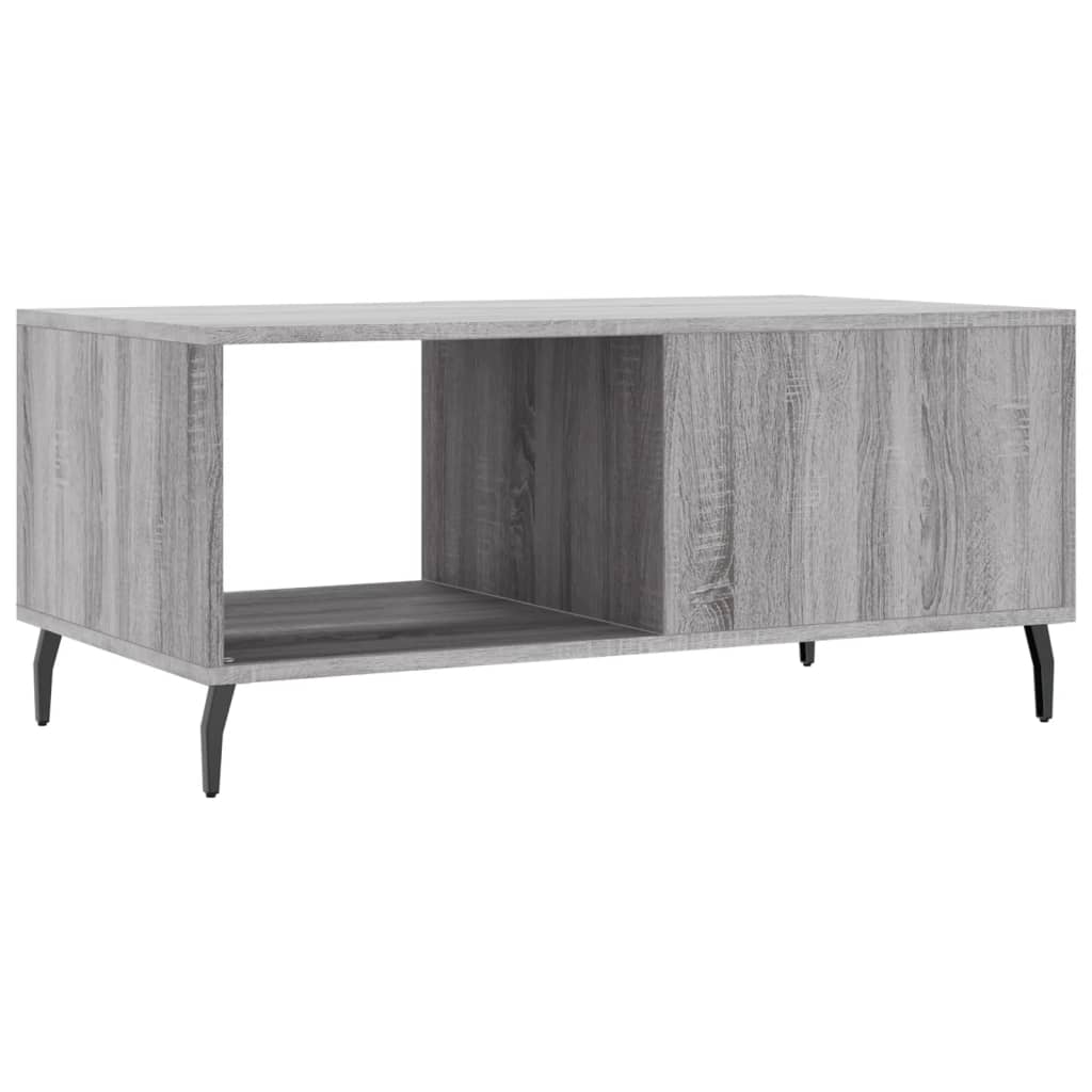 Table basse sonoma gris 90x50x40 cm bois d’ingénierie - Tables basses