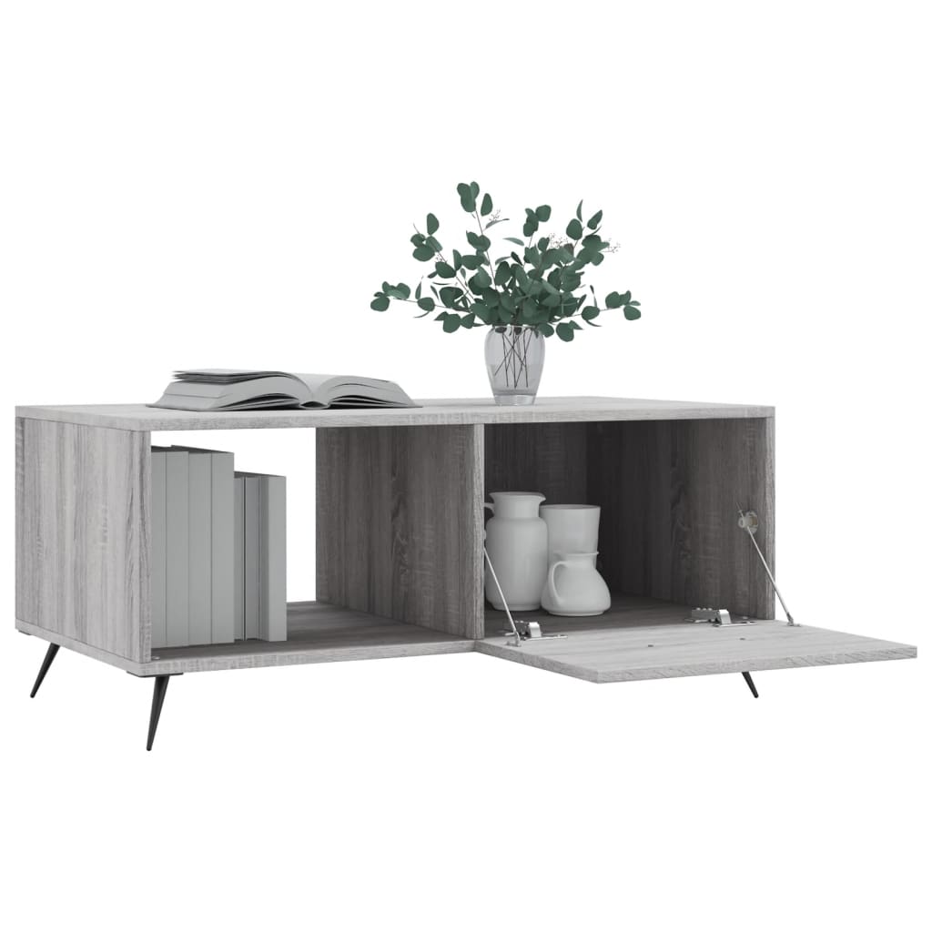 Table basse sonoma gris 90x50x40 cm bois d’ingénierie - Tables basses
