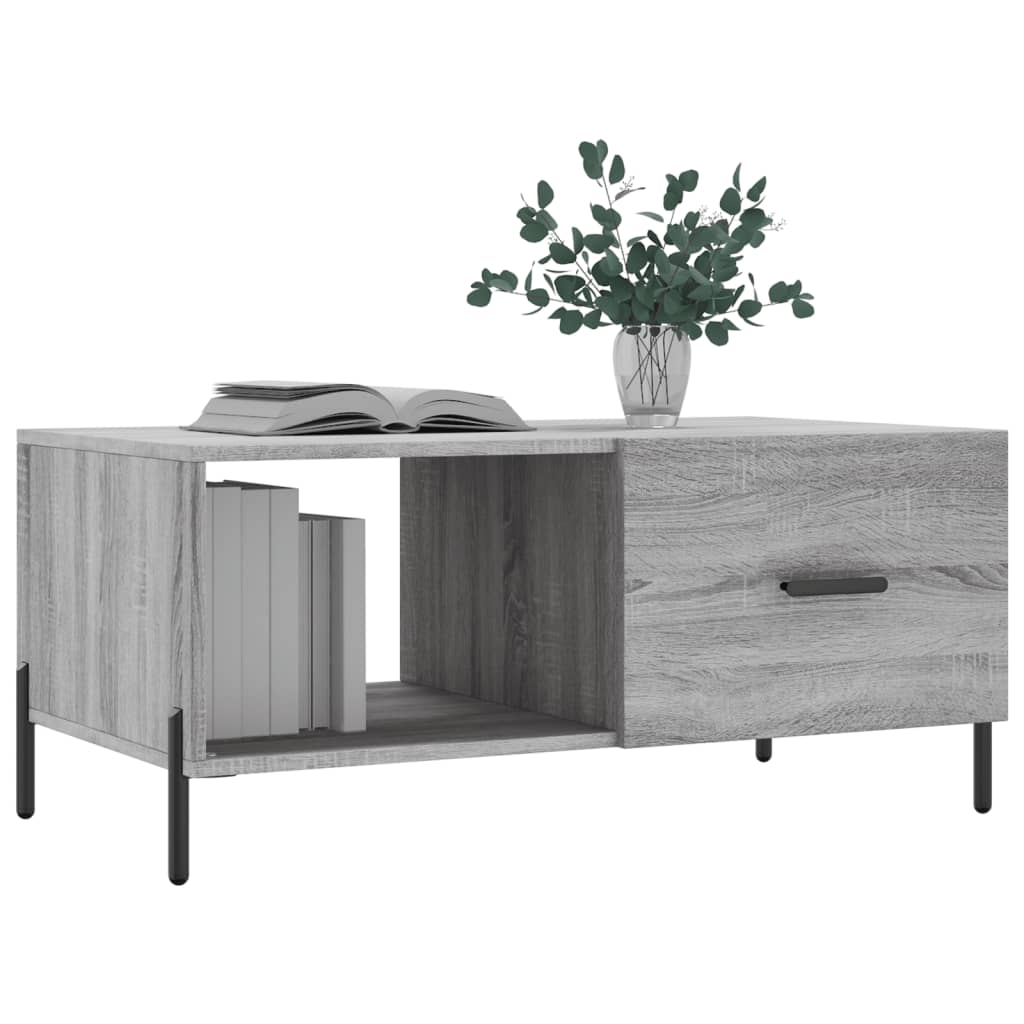 Table basse sonoma gris 90x50x40 cm bois d’ingénierie - Tables basses
