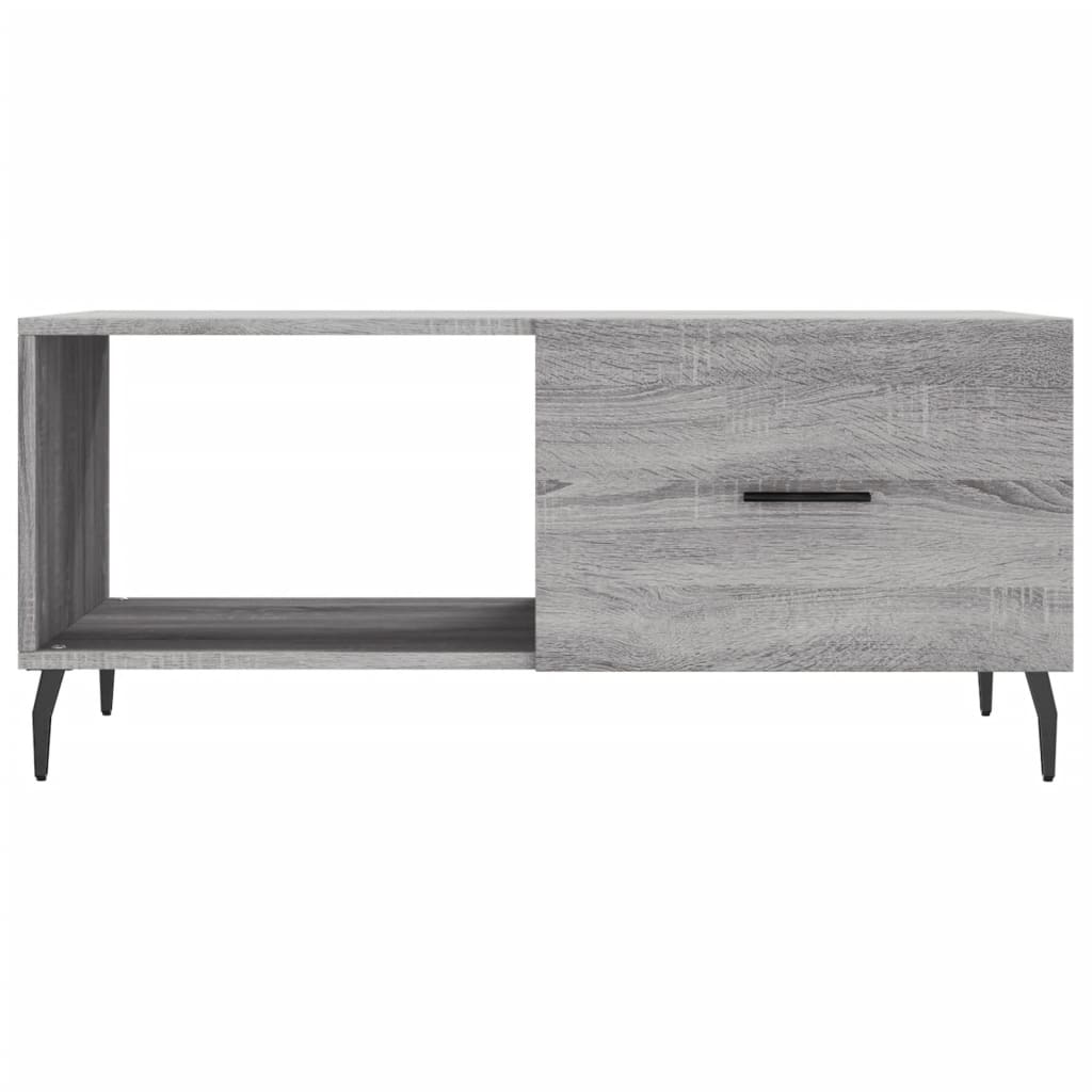 Table basse sonoma gris 90x50x40 cm bois d’ingénierie - Tables basses