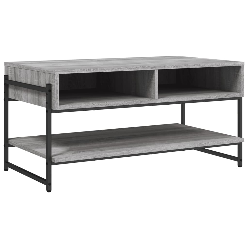 Table basse sonoma gris 90x50x45 cm bois d’ingénierie - Tables basses