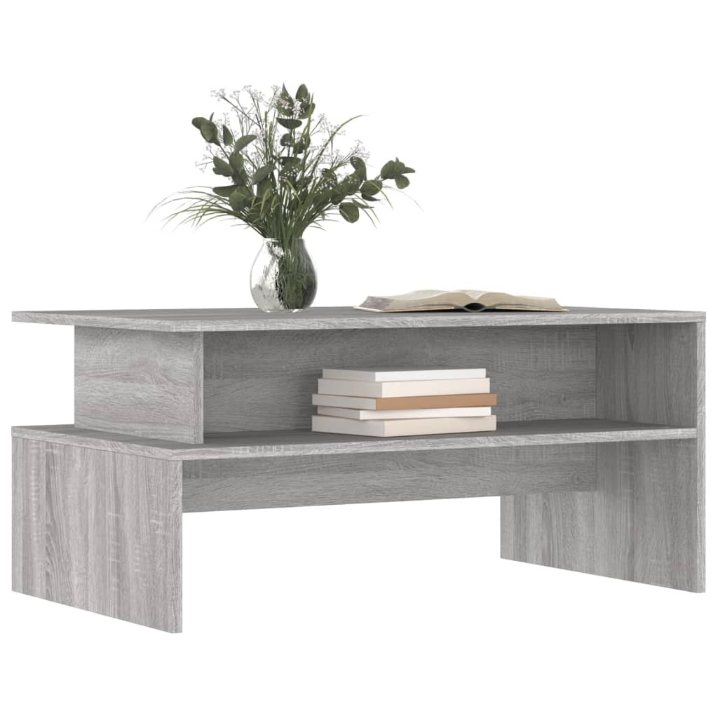 Table basse sonoma gris 90x55x42,5 cm bois d’ingénierie - Tables basses