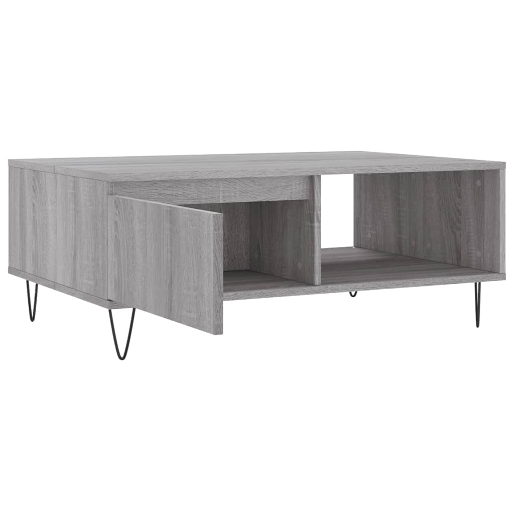 Table basse sonoma gris 90x60x35 cm bois d’ingénierie - Tables basses