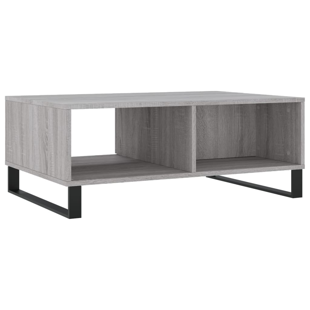 Table basse sonoma gris 90x60x35 cm bois d’ingénierie - Tables basses