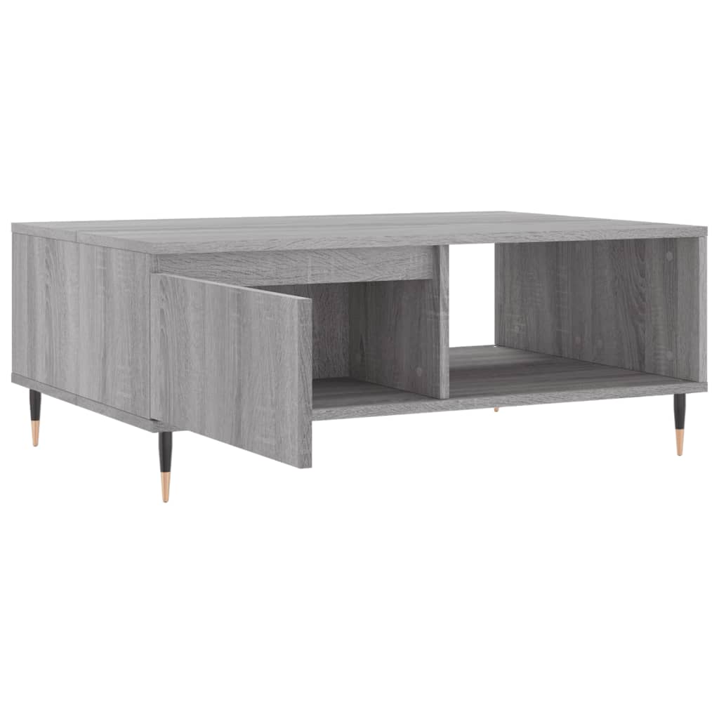 Table basse sonoma gris 90x60x35 cm bois d’ingénierie - Tables basses