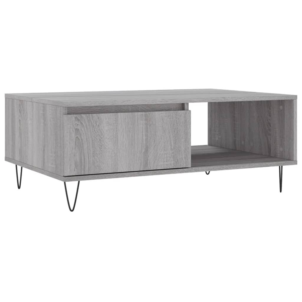 Table basse sonoma gris 90x60x35 cm bois d’ingénierie - Tables basses