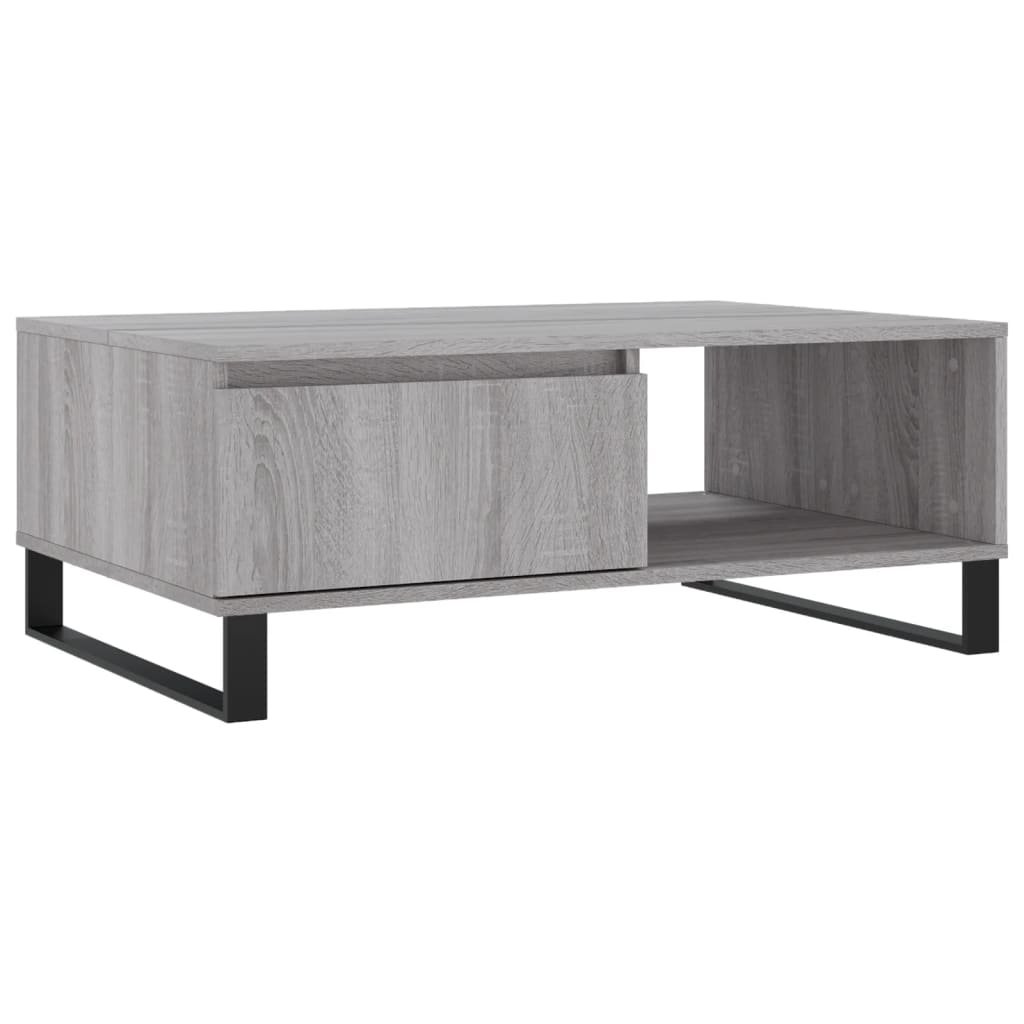 Table basse sonoma gris 90x60x35 cm bois d’ingénierie - Tables basses