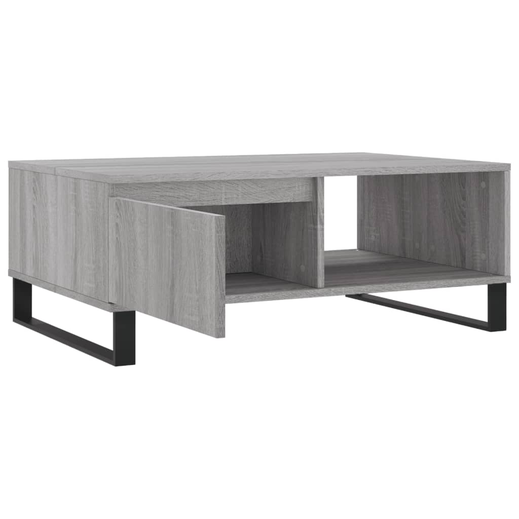 Table basse sonoma gris 90x60x35 cm bois d’ingénierie - Tables basses