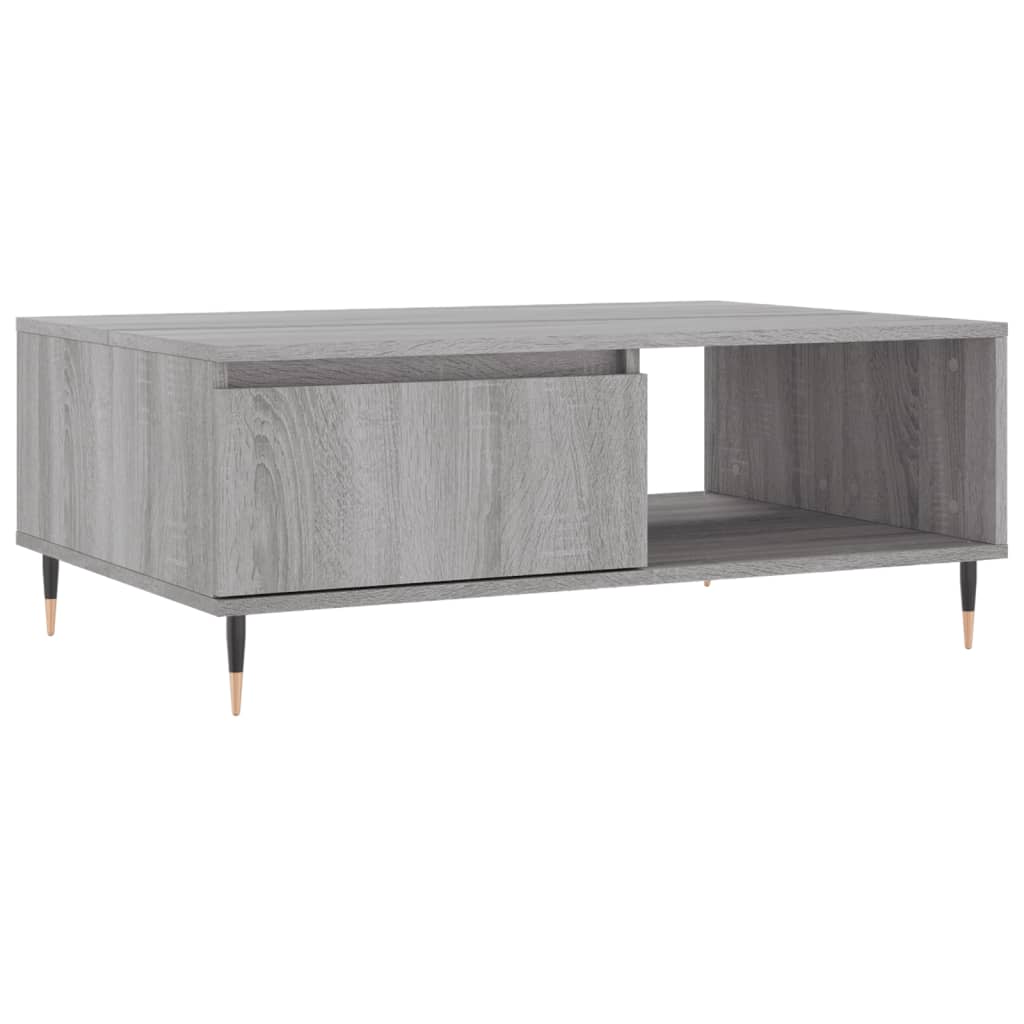 Table basse sonoma gris 90x60x35 cm bois d’ingénierie - Tables basses