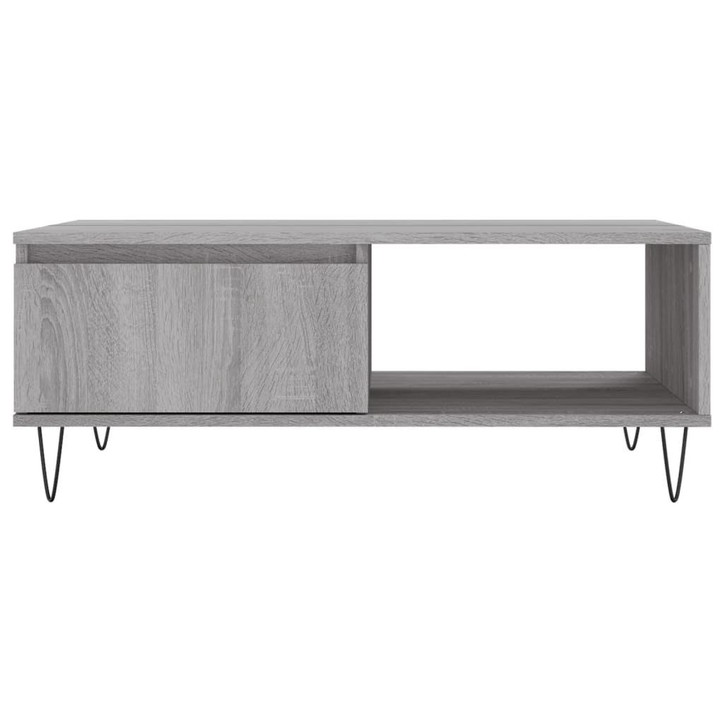 Table basse sonoma gris 90x60x35 cm bois d’ingénierie - Tables basses