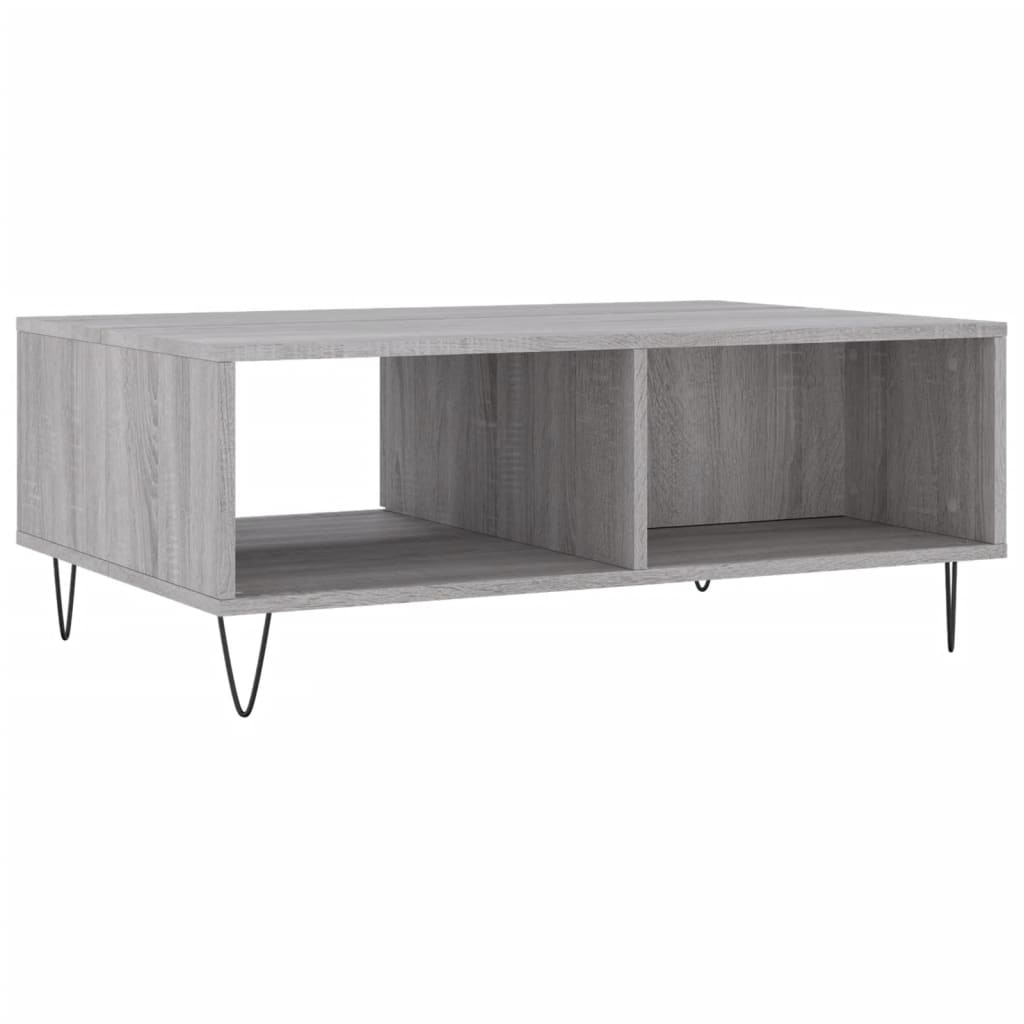 Table basse sonoma gris 90x60x35 cm bois d’ingénierie - Tables basses