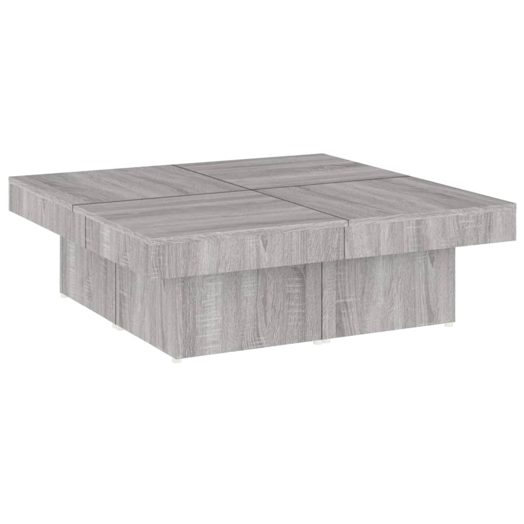 Table basse Sonoma gris 90x90x28 cm Bois d’ingénierie - Tables basses